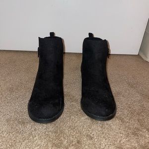 Size 3, black booties